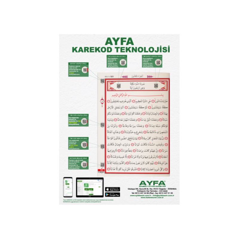 Techniek om de Koran van AYFA te kunnen lezen via een QR code
