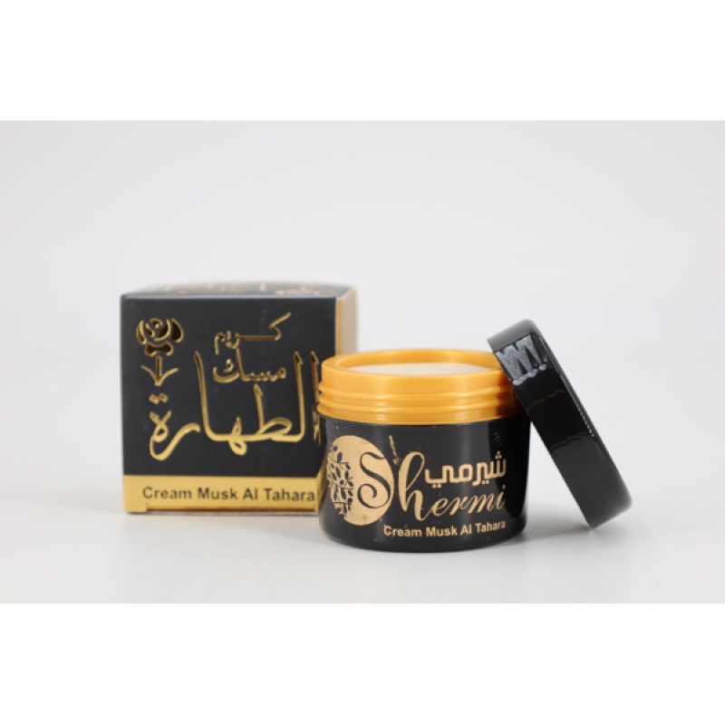 Shermi Musk Al Tahara crème is een luxueuze en geurige antitranspiratiecrème voor het lichaam, samengesteld met de fijnste parfums. Deze crème is speciaal ontwikkeld om bacteriën en schimmels te bestrijden die verantwoordelijk zijn voor de onaangename geur van zweet.